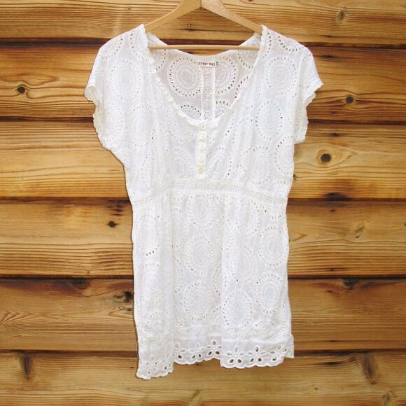 Johnny Was White Top Blouse - Picture 1 of 8